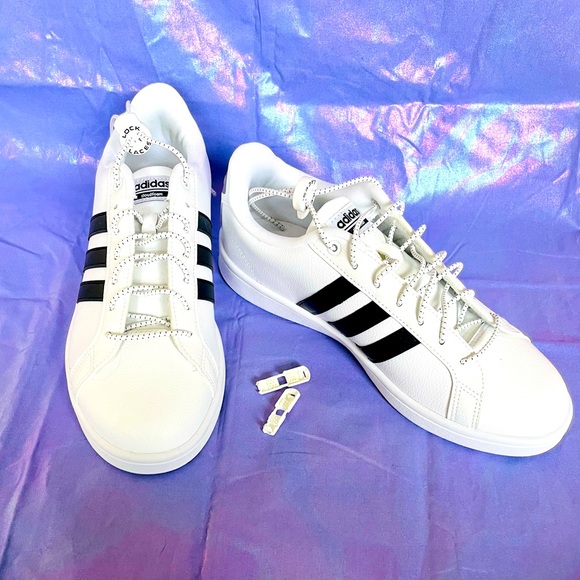 adidas Shoes - Adidas neo cloud foam sneakers with lock laces, size 10